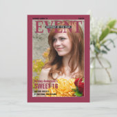 雑誌誕生日の写真Sweet 16 招待状 (スタンド正面)