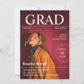 雑誌論説カバー卒業招待状 招待状 (正面)