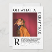 雑誌論説カバー卒業招待状 招待状 (裏面)