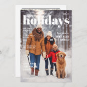 雑誌風のホリデーカード-トップタイトル シーズンカード (正面/裏面)