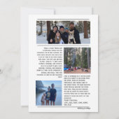 雑誌風のホリデーカード - 上部タイトル(黒) シーズンカード (裏面)