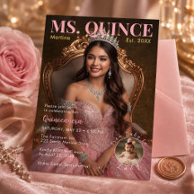 雑誌風ケンカネーラ（15歳の誕生日）フォト招待状