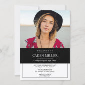 雑誌風新聞 卒業おめでとう 招待状 (裏面)