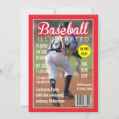 雑誌 有名人の野球 誕生日パーティー 写真 招待状 (正面)