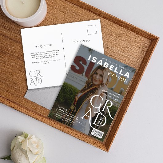 雑誌・表紙の写真卒業発表 ポストカード