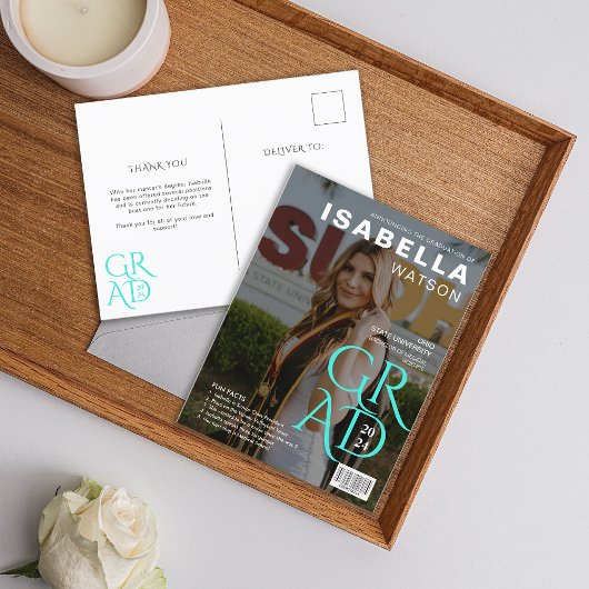 雑誌・表紙の写真卒業発表 ポストカード