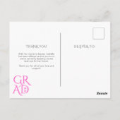 雑誌・表紙の写真卒業発表 ポストカード (裏面)