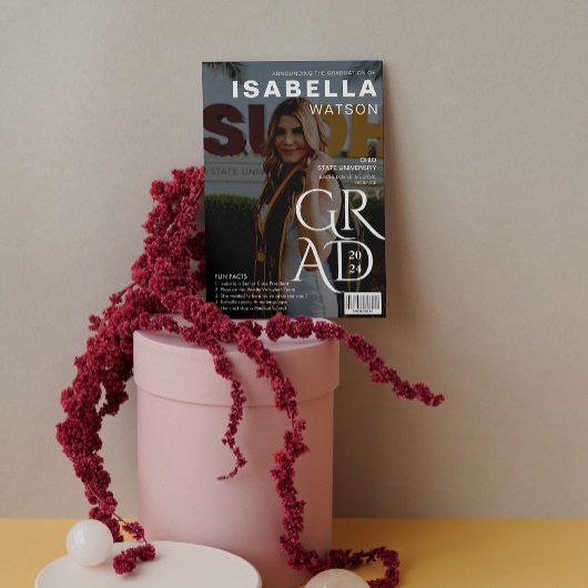 雑誌・表紙の写真卒業発表 招待状