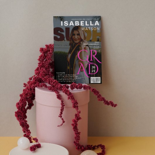 雑誌・表紙の写真卒業発表 招待状