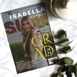 雑誌・表紙の写真卒業発表 招待状