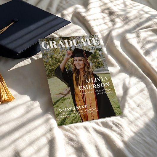 雑誌・表紙の写真卒業発表 招待状