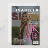 雑誌・表紙の写真卒業発表 招待状 (正面)