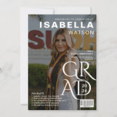 雑誌・表紙の写真卒業発表 招待状 (正面)