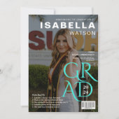 雑誌・表紙の写真卒業発表 招待状 (正面)