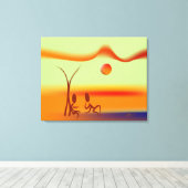 雑談する キャンバスプリント (インサイチュ (ウッドフロア))