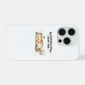 雑談のあとは充電 Funny Cat iPhoneケース (裏面横)