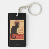 雑談のNoirキャバレーの一団の黒猫の広告宣伝ポスター キーホルダー (裏面)