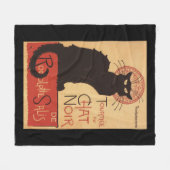 雑談のNoirキャバレーの一団の黒猫の広告宣伝ポスター フリースブランケット (正面(横))