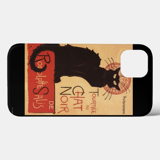 雑談のNoirキャバレーの一団の黒猫の広告宣伝ポスター Case-Mate iPhoneケース (裏面 (横))