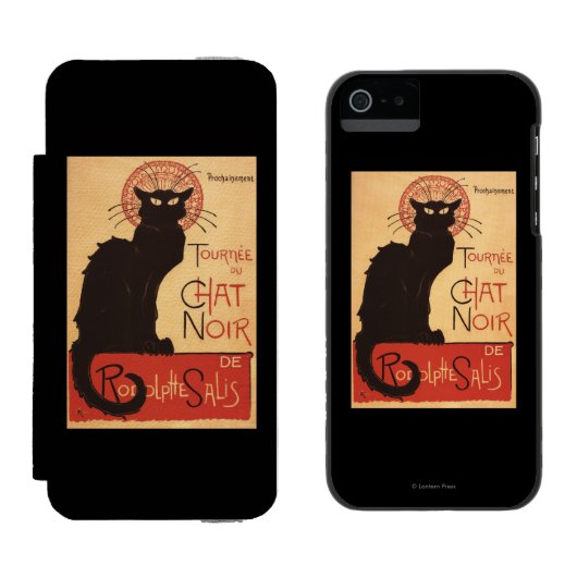 雑談のNoirキャバレーの一団の黒猫の広告宣伝ポスター Incipio iPhoneウォレットケース (並び)