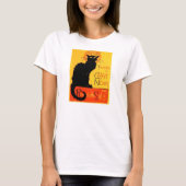 雑談のNoir…黒猫の女性ワイシャツ Tシャツ (正面)
