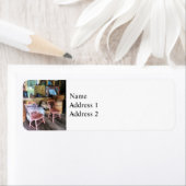 雑貨店で2つのピンクの椅子 ラベル (インサイチュ)