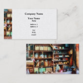 雑貨店のカウンターの後ろ 名刺 (正面/裏面)