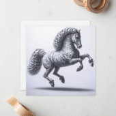 雑転が誌紙馬あいさつカード ノートカード (正面/裏面インサイチュ)