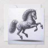 雑転が誌紙馬あいさつカード ノートカード (正面)