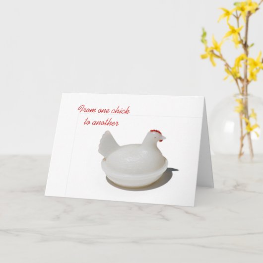 雛から雛へ カード (黄色い花)