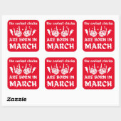 雛がクール三月生まれの生誕生日に来た スクエアシール (シート)