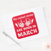 雛がクール三月生まれの生誕生日に来た スクエアシール (封筒)