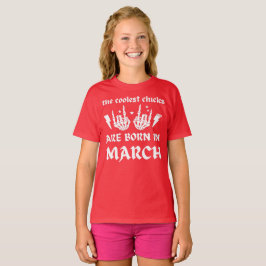雛がクール三月生まれの生誕生日に来た Tシャツ