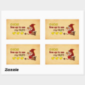 雛が並んで私のナッツを見る 長方形シール (シート)