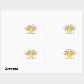 雛が可愛い 長方形シール (シート)