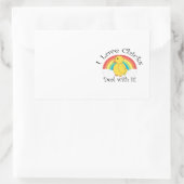 雛が可愛い 長方形シール (バッグ)