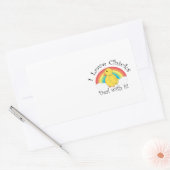 雛が可愛い 長方形シール (封筒)