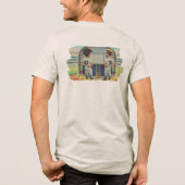 雛が玉を掘る トライブレンドＴシャツ (裏面)