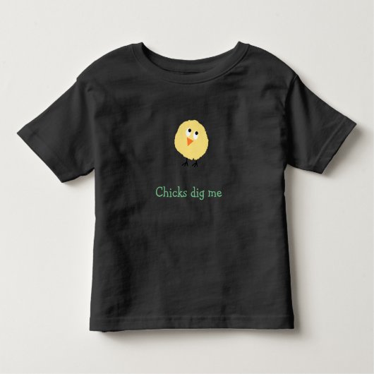 雛が雛のシャツを擦り取る トドラーTシャツ (正面)