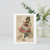 雛で卵を抱く少女 ポストカード (スタンド正面)