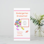 雛と風船幼稚園卒業 案内状 (スタンド正面)