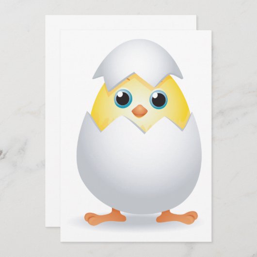 雛のふ化 招待状 (正面/裏面)