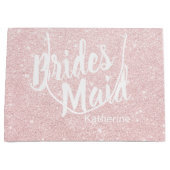 雛エレガントバラ金ゴールドグリッター ラージペーパーバッグ (正面)