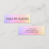 雛エレガントホスタイリッシュログラフィック爪、 ネイル スキニー名刺 (正面/裏面)