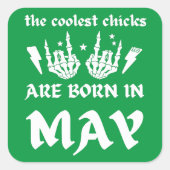 雛クールが五生まれ月生誕生日に入る スクエアシール (正面)