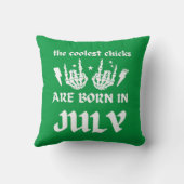 雛クールが7月生まれの生誕生日に来た クッション (裏面)