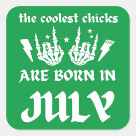 雛クールが7月生まれの生誕生日に来た スクエアシール