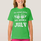 雛クールが7月生まれの生誕生日に来た Tシャツ (正面)