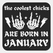 雛クールは一生まれ月生日だ スクエアシール (正面)