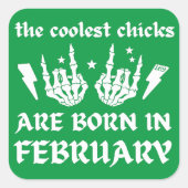 雛クールは二生まれ月生誕日だ スクエアシール (正面)